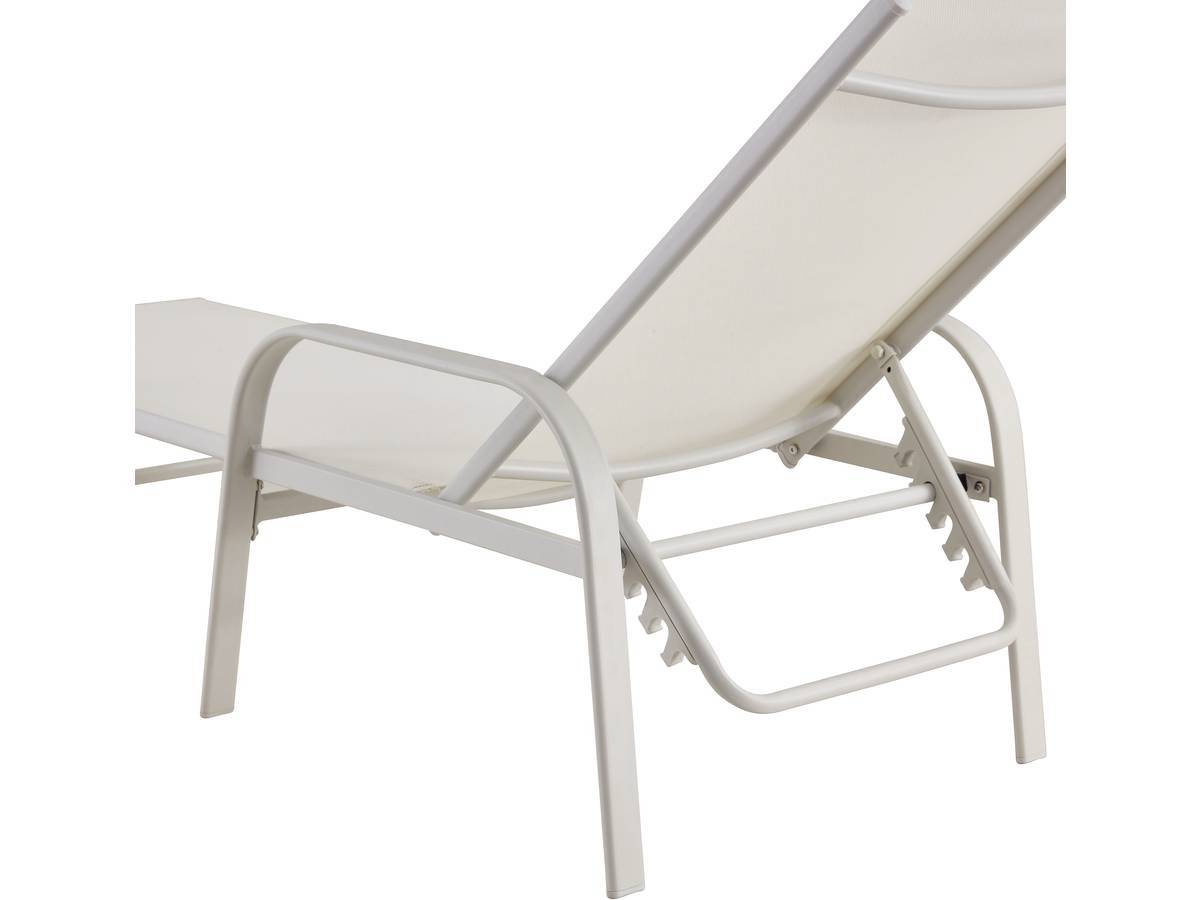 Lot De 2 Bains De Soleil En Métal Avec Accoudoirs "farniente" - Blanc -habitat Et Jardin - Image 3