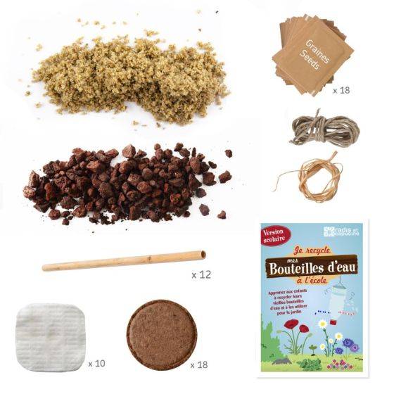 Radis et Capucine - Radis et Capucine - Kit d'activité : Je recycle mes bouteilles d'eau au jardin - Imagen 1