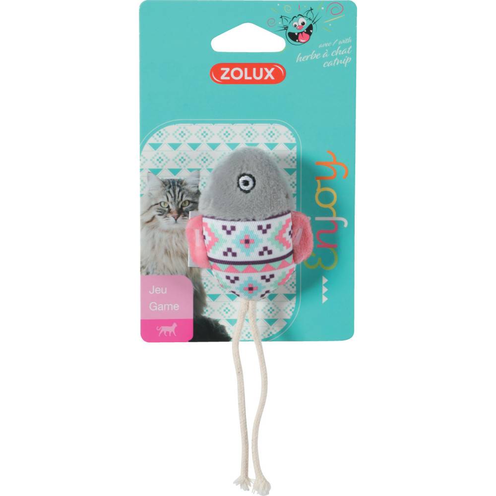 Zolux - Poisson gris Kali 15 x 6 x 3 cm avec catnip Jouet chat - Imagen 6