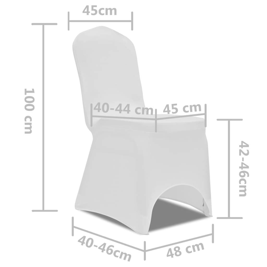 Housse pour chaises - Housse de protection blanche extensible 50 pièces PC107 - Image 7