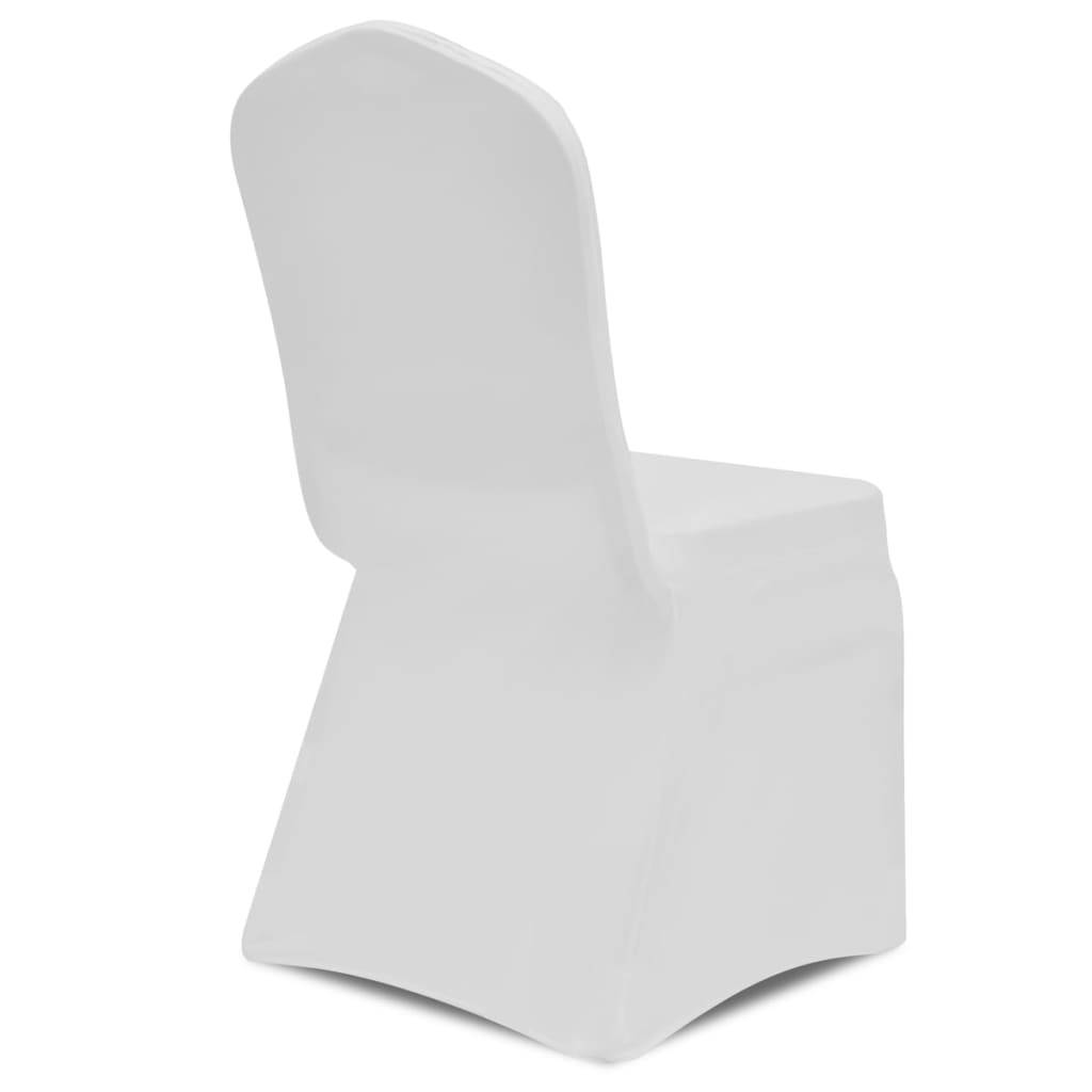 Housse pour chaises - Housse de protection blanche extensible 50 pièces PC107 - Image 4