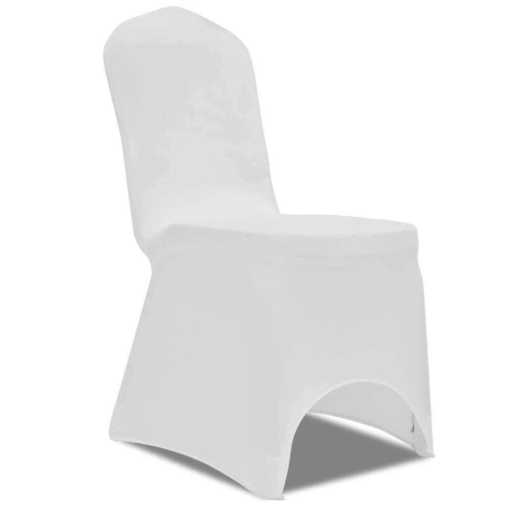 Housse pour chaises - Housse de protection blanche extensible 50 pièces PC107 - Image 2