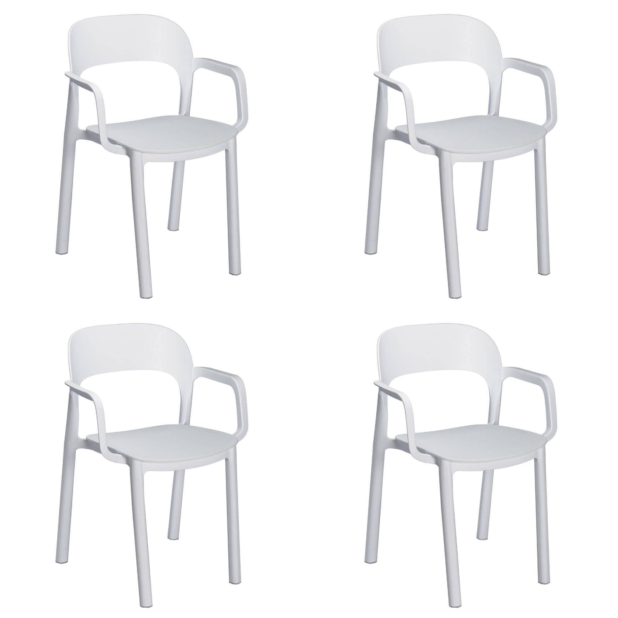 Garbar - Fauteuils Ona garbar plastique blanc (Lot de 4) - Image 1
