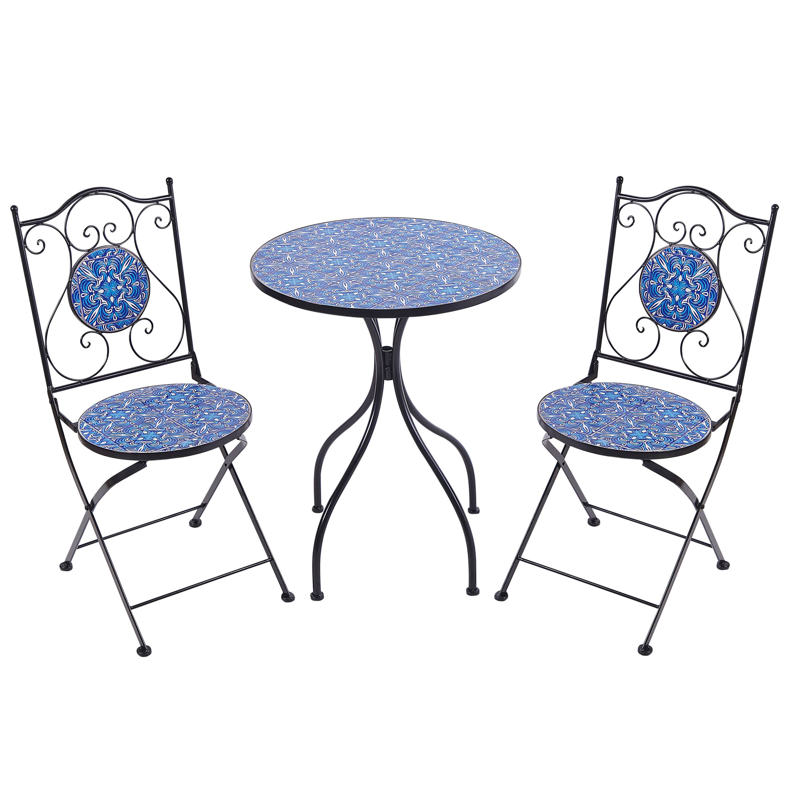 Beliani - Set de bistrot, 2 Personnes Métal Noir CIGLIANO - Beliani - Imagen 4
