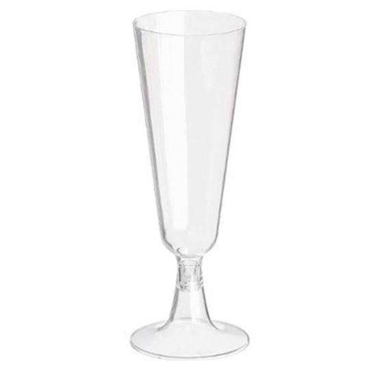 Lot de 12 Flûtes à Champagne "Réutilisable" 15cl Transparent - Image 1