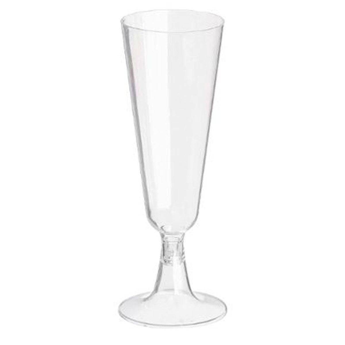 Lot de 12 Flûtes à Champagne "Réutilisable" 15cl Transparent - Image 1