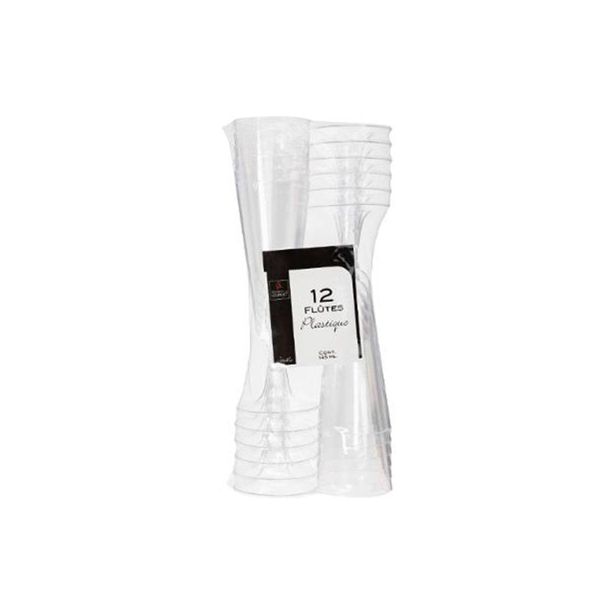 Lot de 12 Flûtes à Champagne "Réutilisable" 15cl Transparent - Image 2