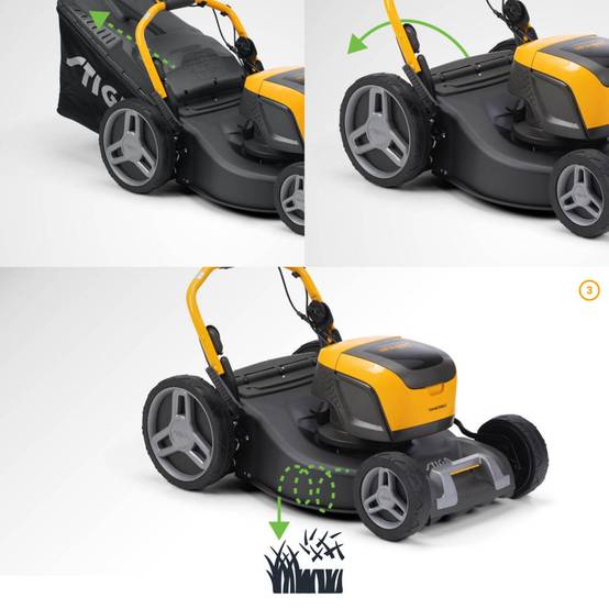 Stiga - Tondeuse à batterie Combi 548e S, 48 V, Largeur 46 cm avec guidon Fulcrum pliable et bac de ramassage hybride 60 L - STIGA - Image 7
