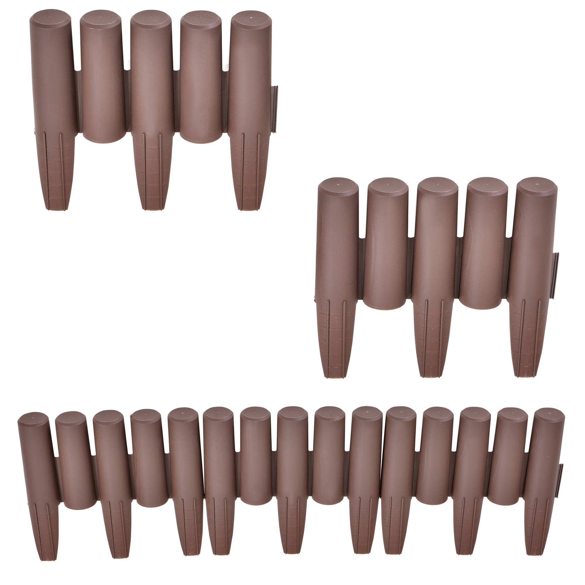 Casa.Pro - Kit de 10 Palissades Espot marron 270 cm [casa.pro] - Imagen 2