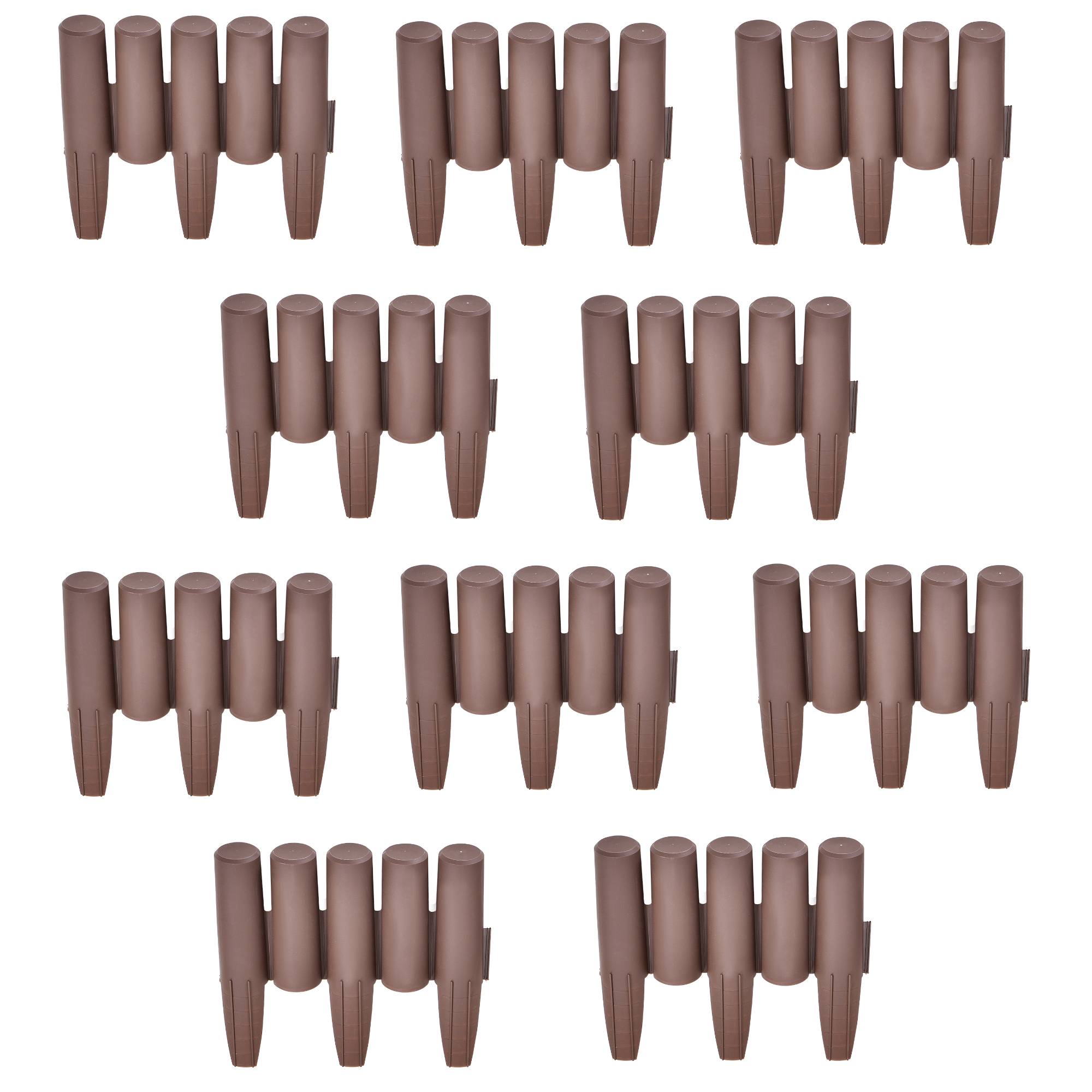 Casa.Pro - Kit de 10 Palissades Espot marron 270 cm [casa.pro] - Imagen 1