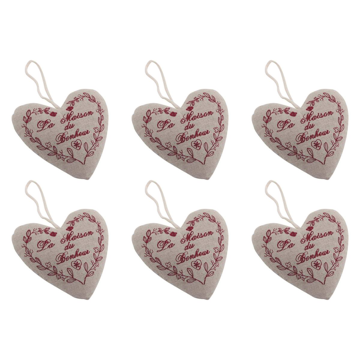 Aubry Gaspard - Coeur à suspendre La maison du bonheur (Lot de 6) - Imagen 1