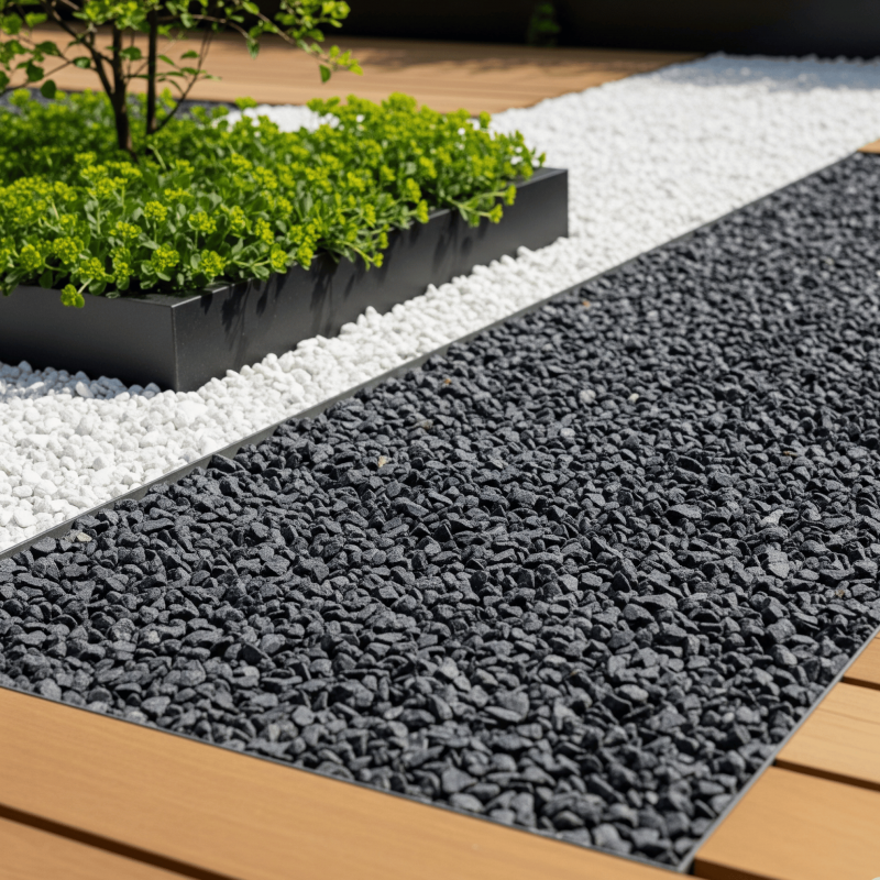Gravier concassé calcaire Noir 6/14 mm - Big Bag 1T (16 m²) - Noir  - Jardinex - Image 9