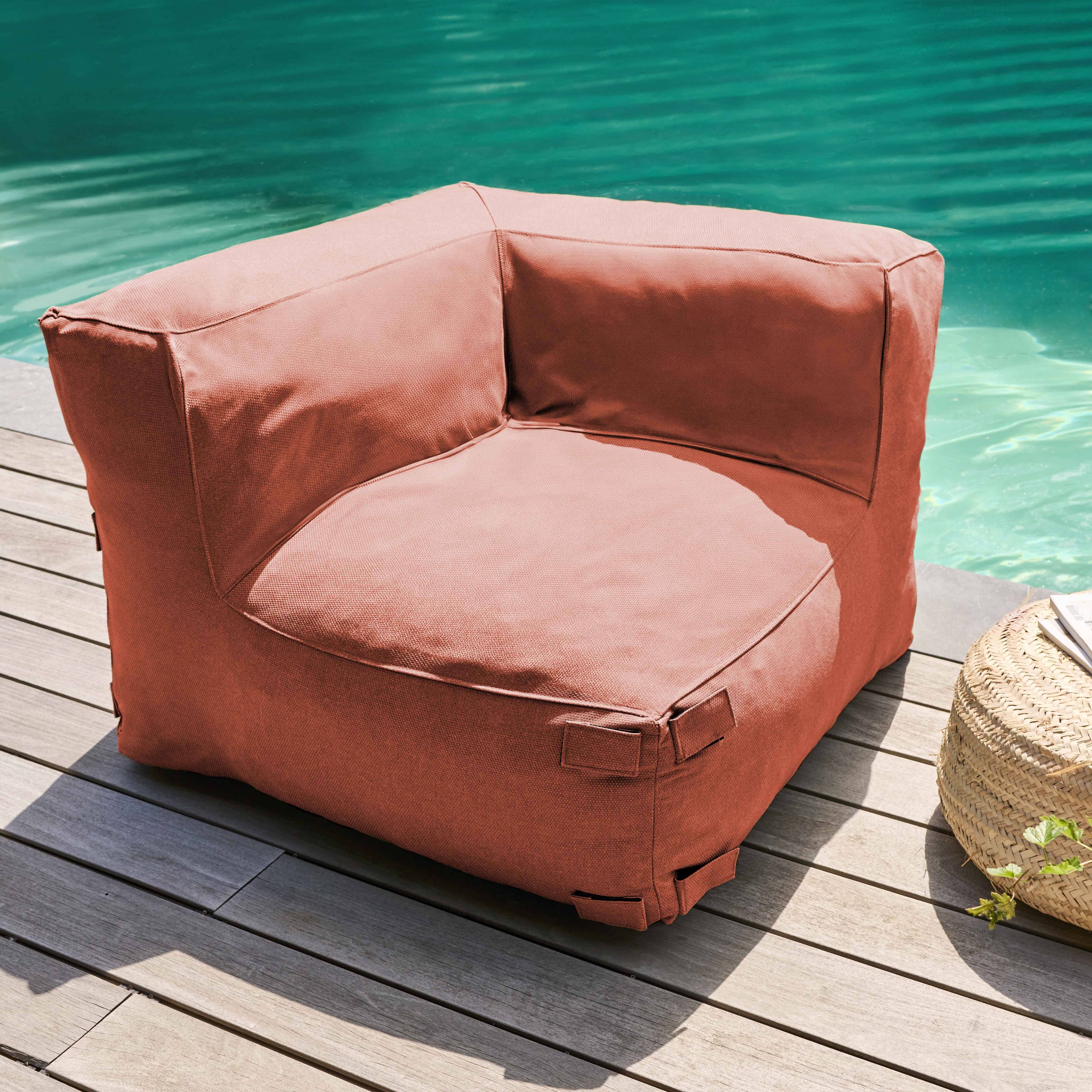 Oviala - Canapé d'angle de jardin modulable 8 places terracotta Mixi - Oviala - Imagen 4