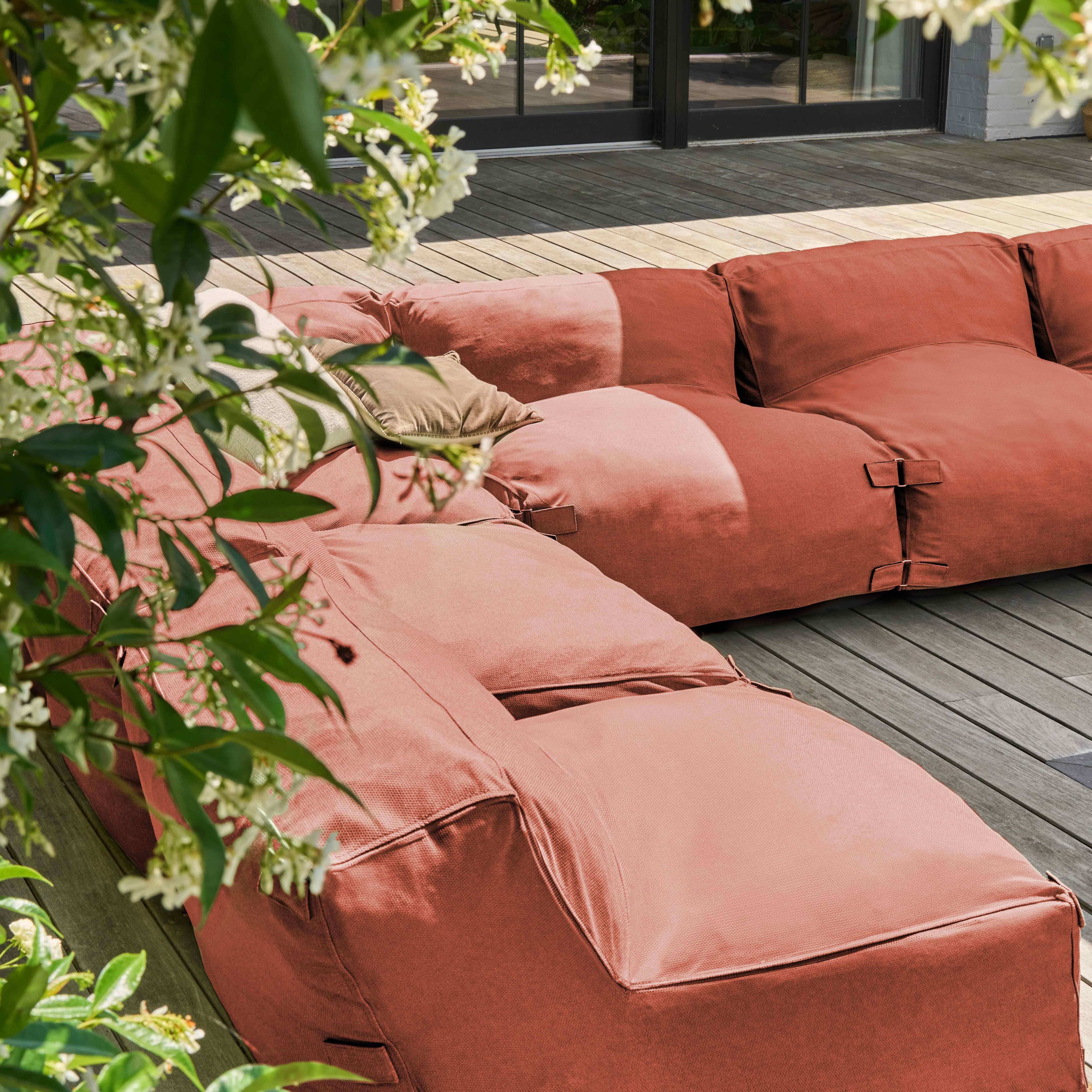 Oviala - Canapé d'angle de jardin modulable 8 places terracotta Mixi - Oviala - Imagen 6