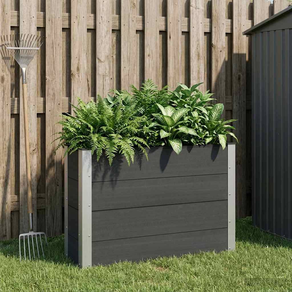 Prolenta Premium - Jardinière aluminium noir 100 x 30 x 72 cm - Prolenta premium p380.8 - Image 2
