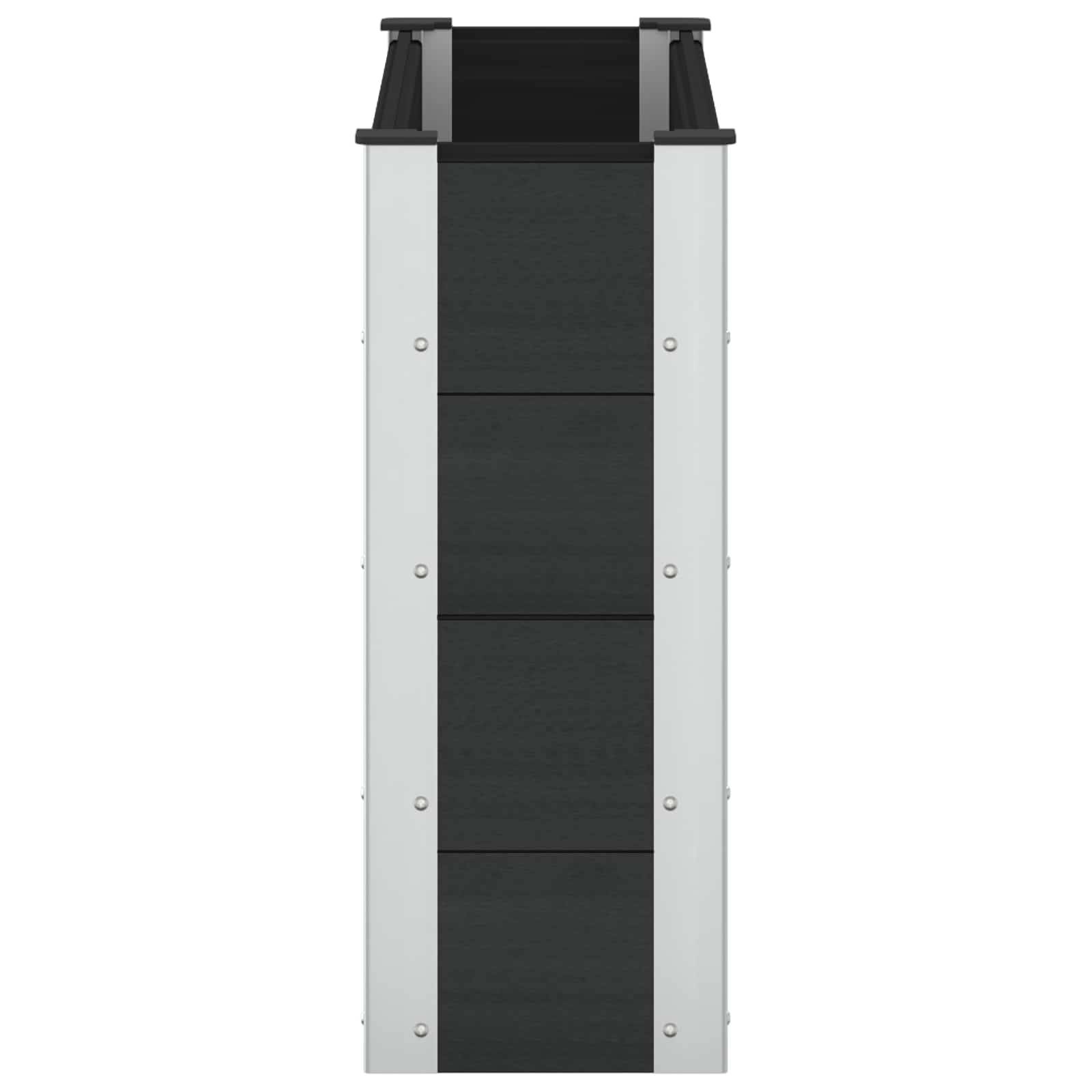 Prolenta Premium - Jardinière aluminium noir 100 x 30 x 72 cm - Prolenta premium p380.8 - Image 4
