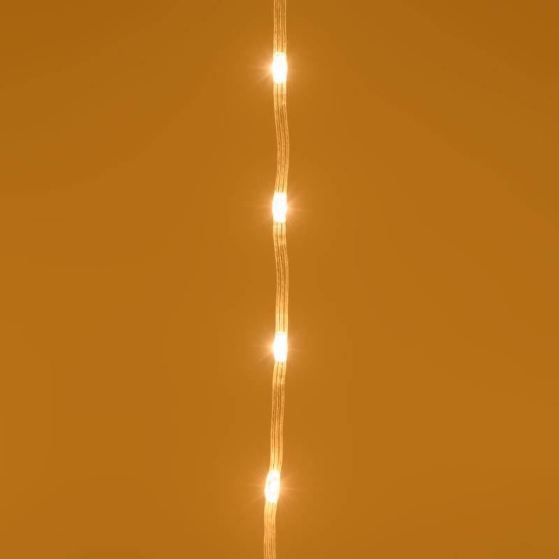 Lotti - Guirlande stalactites chute de neige 3m H80cm 220 LED gouttes ambré câble transparent Lotti - Imagen 8