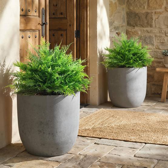 Fougère Boston Artificielle Lot 2 PE et Aluminium Jardin Balcon Décoration Durable 60cm Vert - ComfortXL Outdoor Living - Image 8