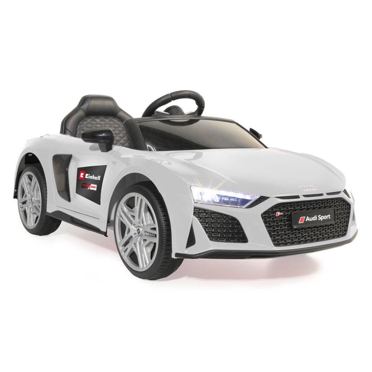 Voiture Électrique Ride-On Audi R8 Spyder 18V Blanc avec Starter Set ...