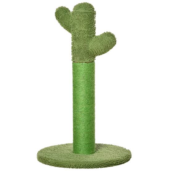 Arbre chat griffoir cactus sisal intérieur base jouet balles 40x40x65 cm vert - ComfortXL Outdoor Living - Image 2