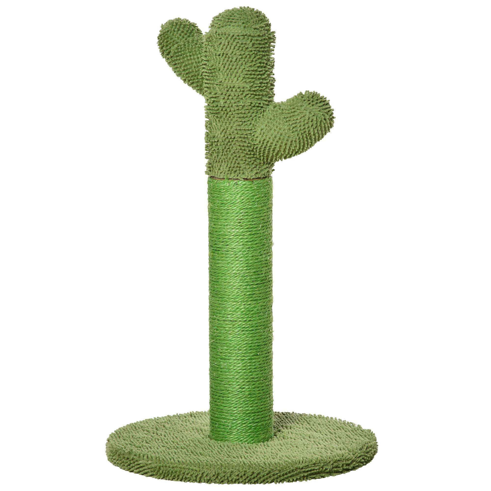 Arbre chat griffoir cactus sisal intérieur base jouet balles 40x40x65 cm vert - ComfortXL Outdoor Living - Image 2