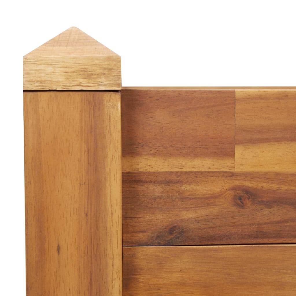Helloshop26 - Jardinière lit surélevé plantes fleurs jardin 110 x 60 x 44 cm bois massif d'acacia - Imagen 4