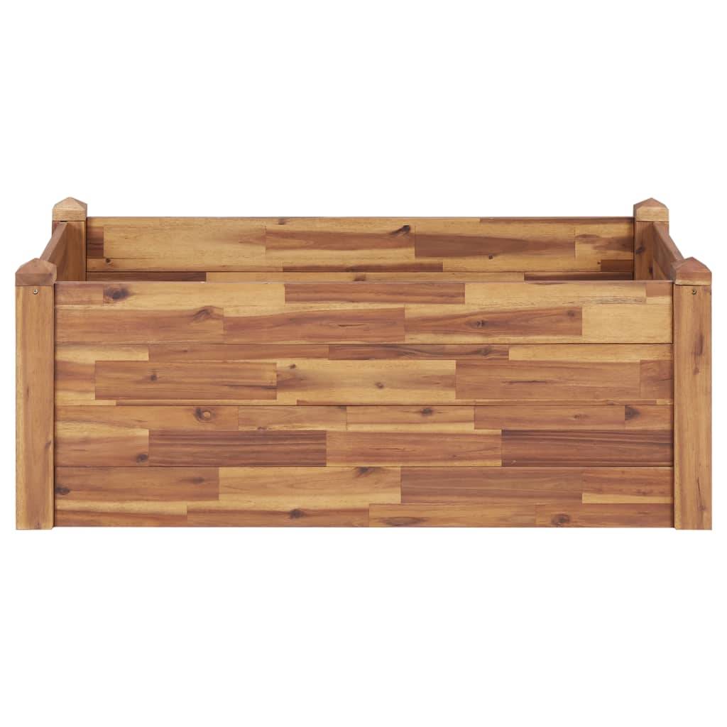 Helloshop26 - Jardinière lit surélevé plantes fleurs jardin 110 x 60 x 44 cm bois massif d'acacia - Imagen 2