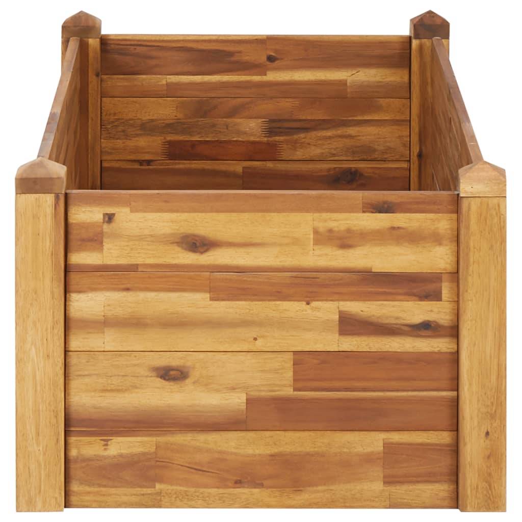 Helloshop26 - Jardinière lit surélevé plantes fleurs jardin 110 x 60 x 44 cm bois massif d'acacia - Imagen 5