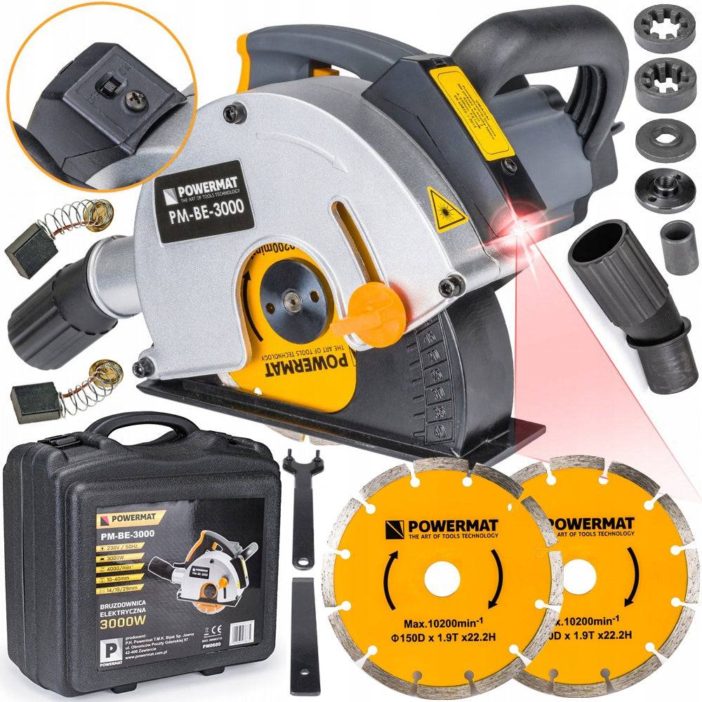 Importdistrib - Rainureuse électrique à béton double disques avec laser 3000W + 2 disques offert IMPORTDISTRIB - Imagen 1