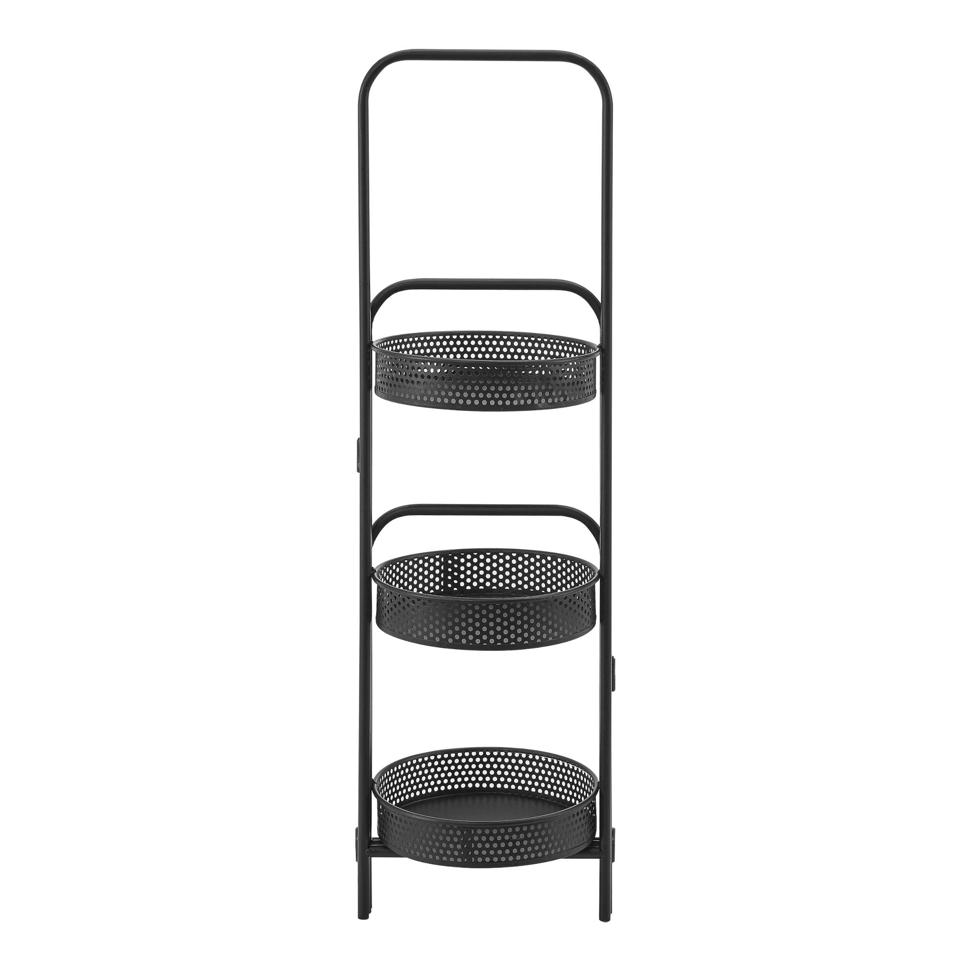 Helloshop26 - Support de plante (à 3 cache-pots) vrasene métal noir - Imagen 4