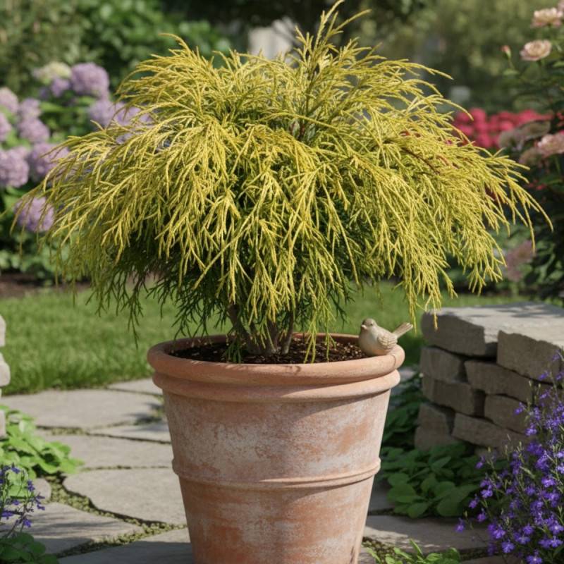 Cyprès Sawara Sungold, Chamaecyparis pisifera - Pot de 3L - 20/40 cm - Imagen 5