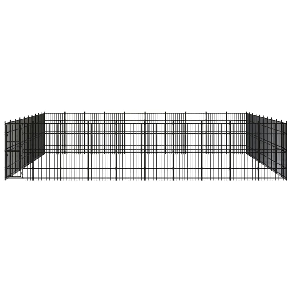 Vidaxl - Chenil D'Extérieur Pour Chiens Acier 92,16 M² - vidaXL - Imagen 1
