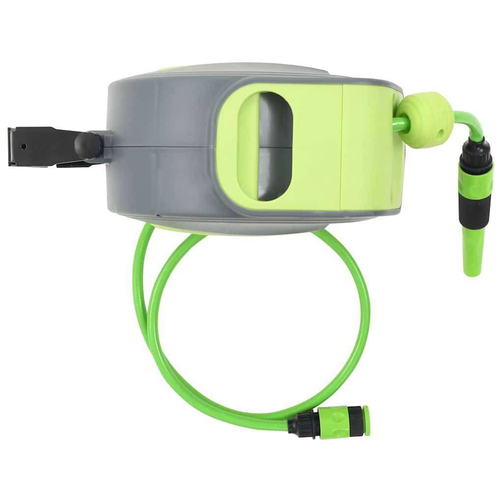 PANGIVO - Enrouleur de tuyau PVC vert et gris 10 m - PANGIVO - Image 3