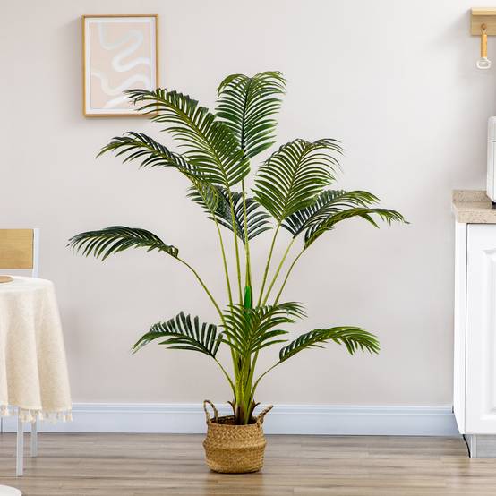 ComfortXL - Palmier Areca Artificiel PE Pour Maison Bureau Décoration Sans Souci 170cm Vert - ComfortXL Outdoor Living - Image 8