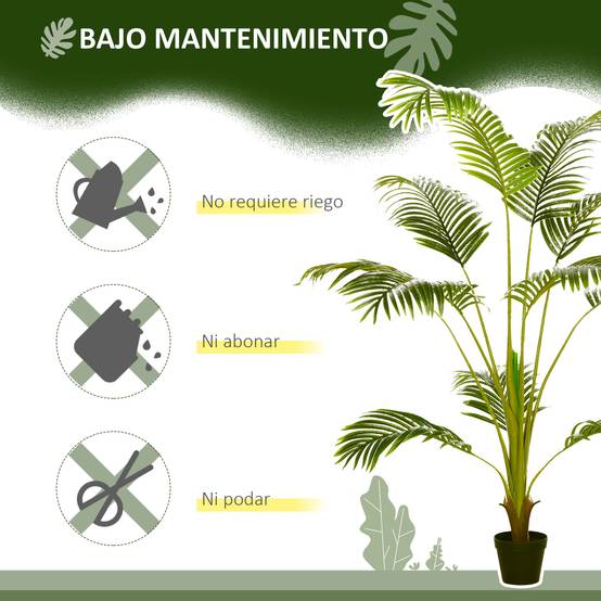ComfortXL - Palmier Areca Artificiel PE Pour Maison Bureau Décoration Sans Souci 170cm Vert - ComfortXL Outdoor Living - Image 7