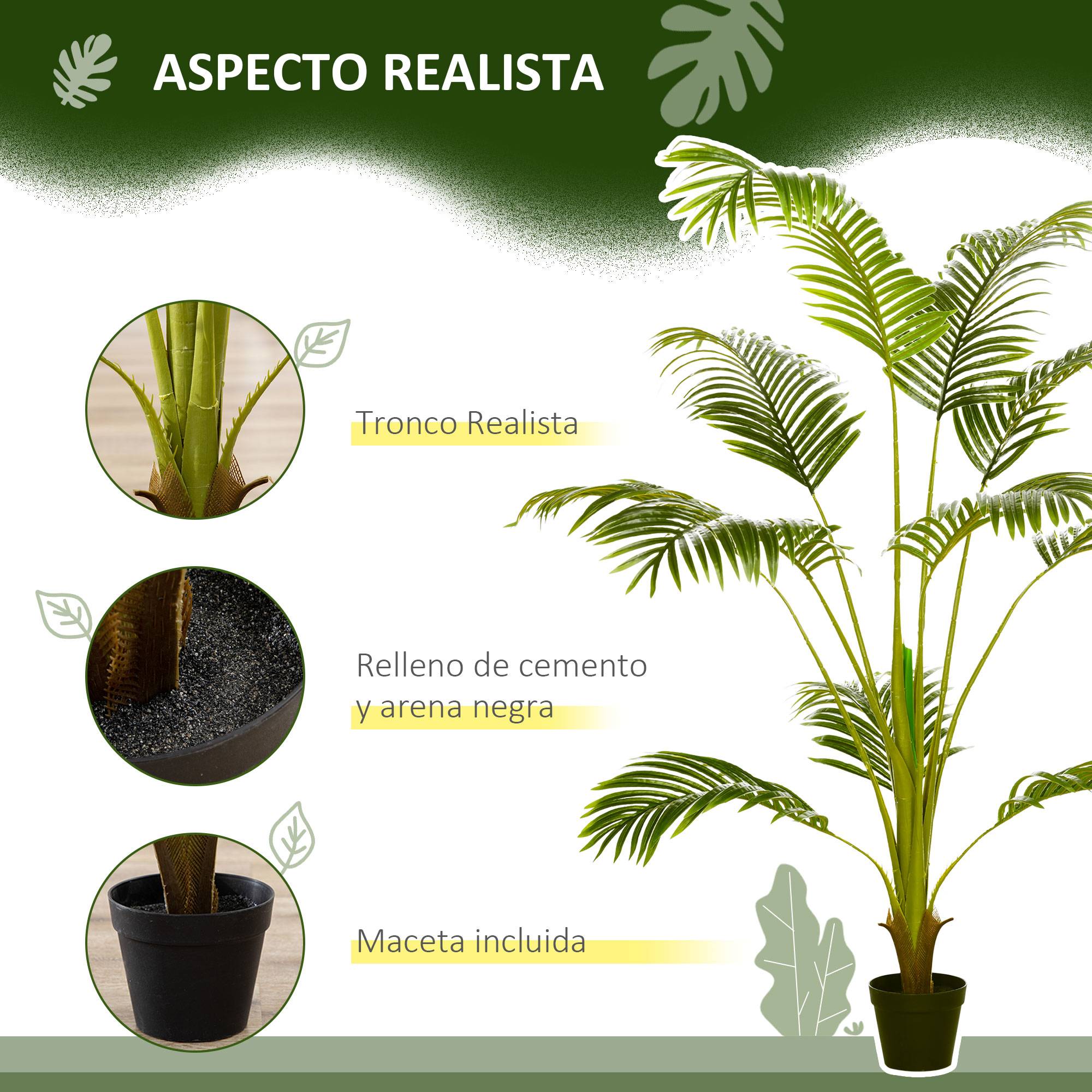 ComfortXL - Palmier Areca Artificiel PE Pour Maison Bureau Décoration Sans Souci 170cm Vert - ComfortXL Outdoor Living - Image 6