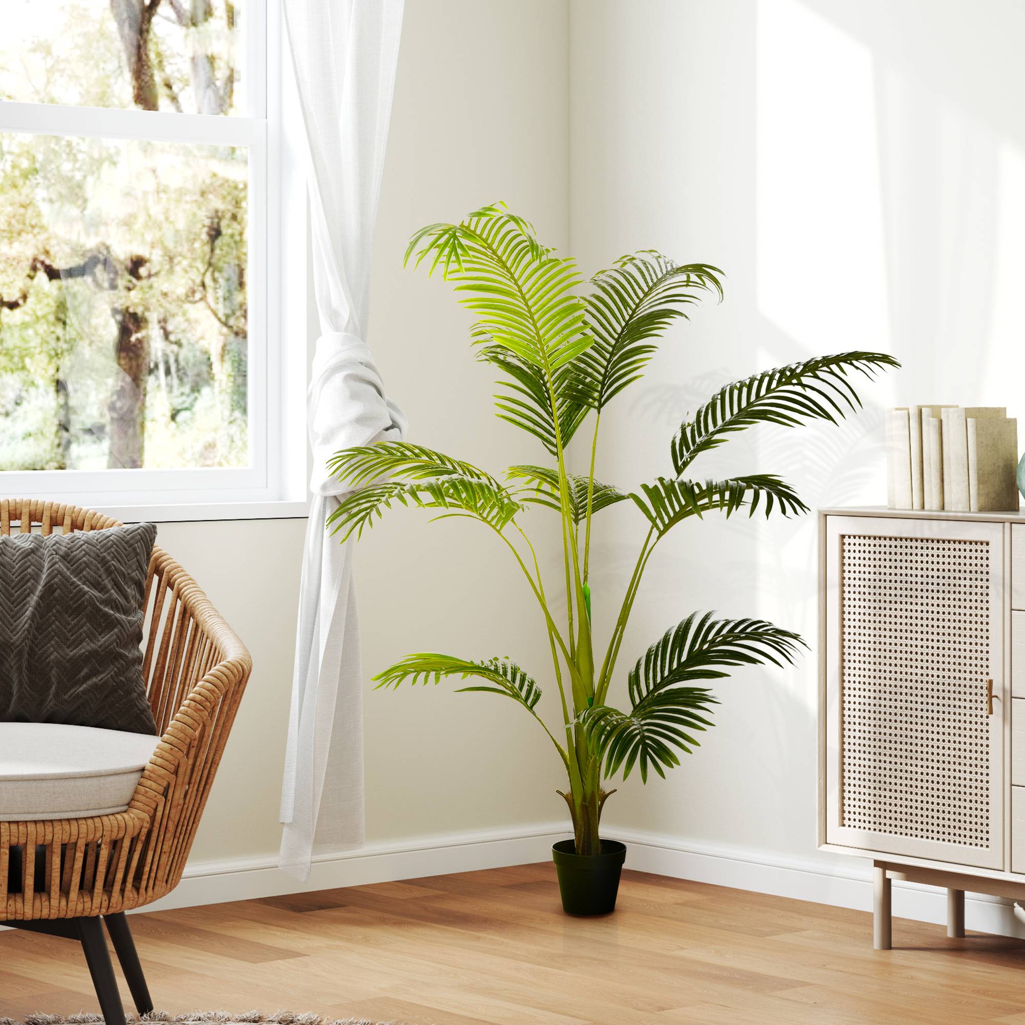 ComfortXL - Palmier Areca Artificiel PE Pour Maison Bureau Décoration Sans Souci 170cm Vert - ComfortXL Outdoor Living - Image 4