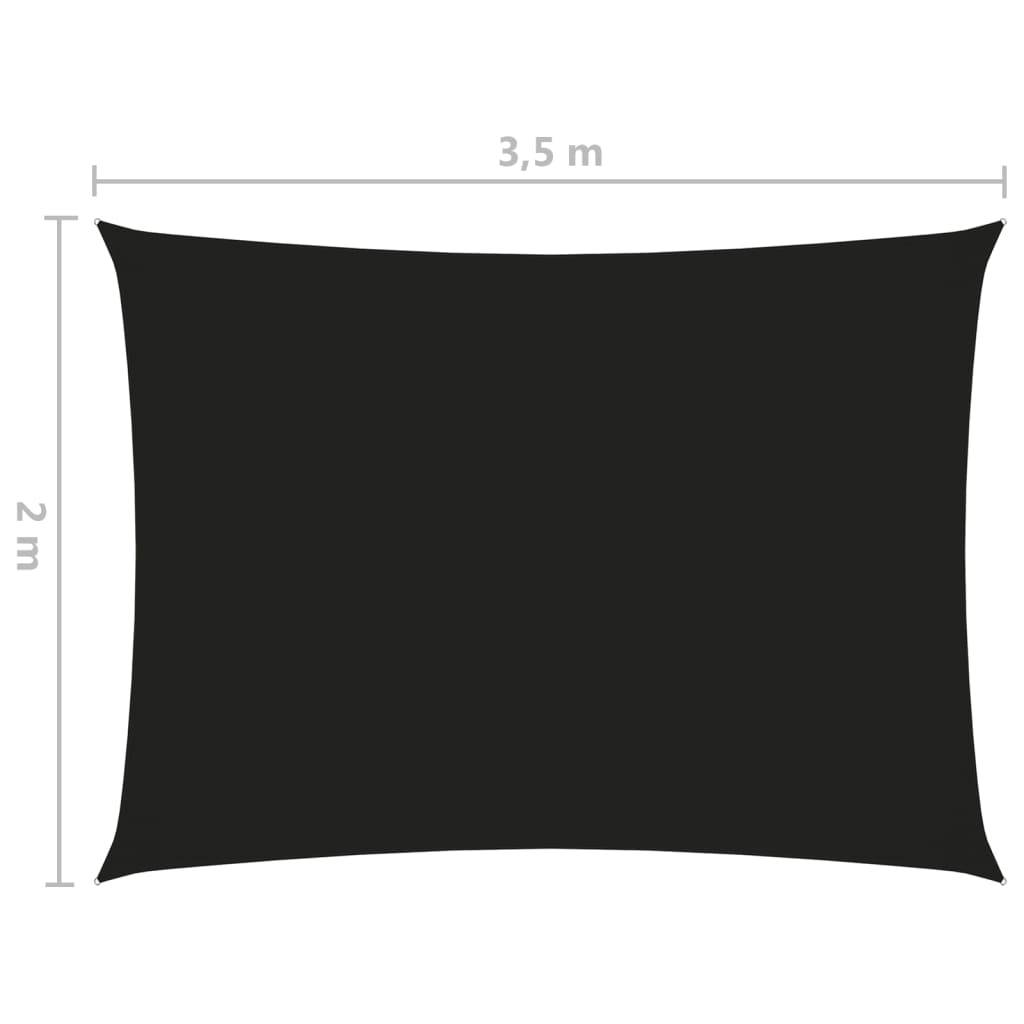 Helloshop26 - Voile toile d'ombrage parasol tissu oxford rectangulaire 2 x 3,5 m noir - Imagen 6