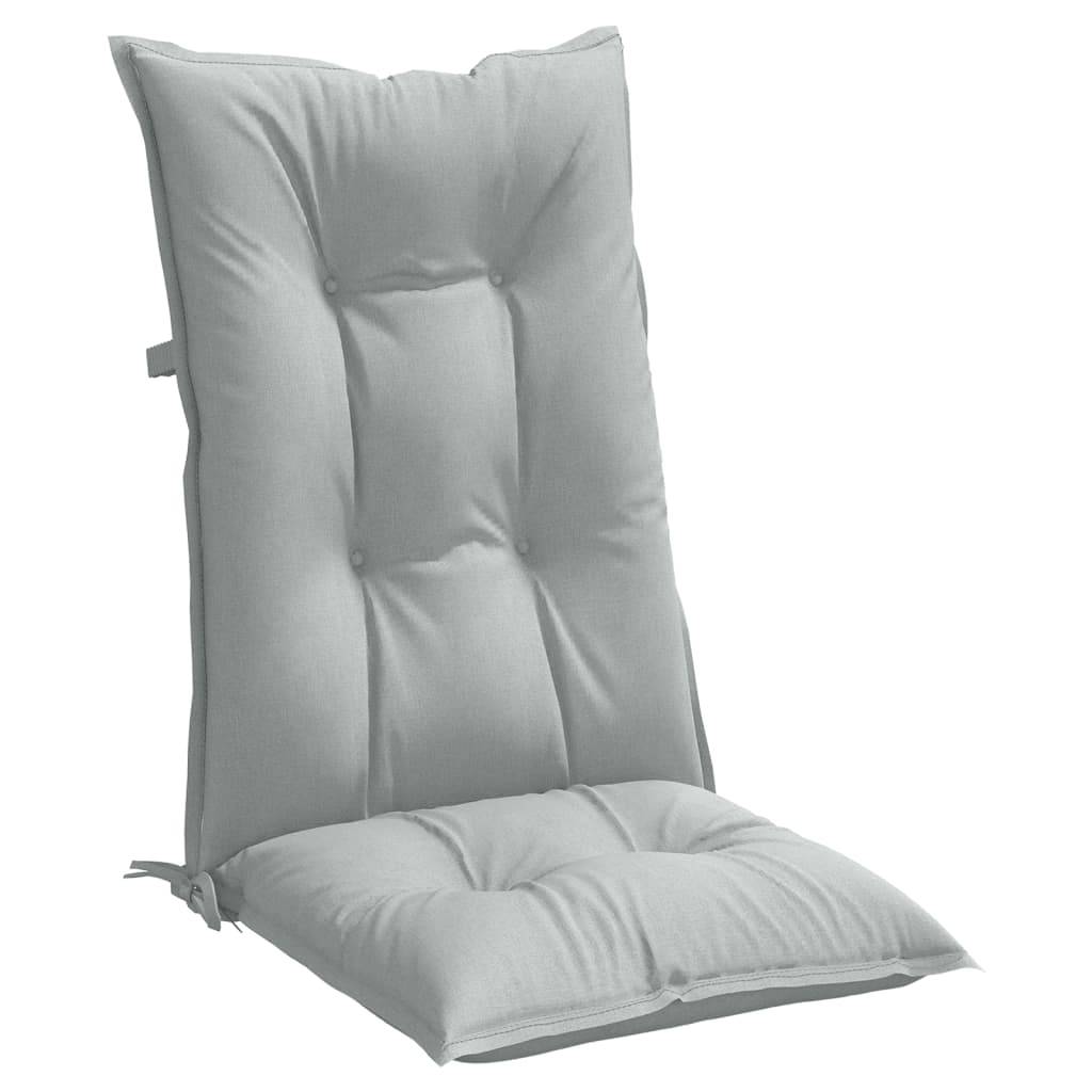 ComfortXL - Lot de 2 Coussins Dossier Haut Polyester Anti-glisse pour Chaise de Jardin Gris Clair Mélangé 120x50cm – ComfortXL Outdoor Living - Image 5