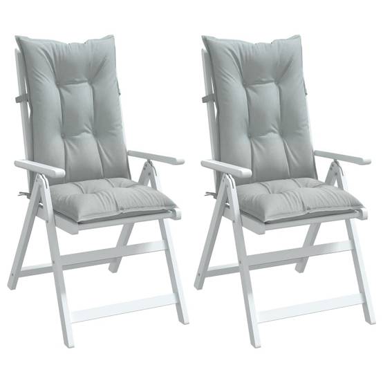 ComfortXL - Lot de 2 Coussins Dossier Haut Polyester Anti-glisse pour Chaise de Jardin Gris Clair Mélangé 120x50cm – ComfortXL Outdoor Living - Image 1