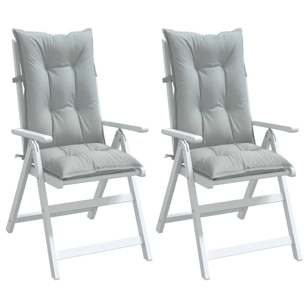 ComfortXL - Lot de 2 Coussins Dossier Haut Polyester Anti-glisse pour Chaise de Jardin Gris Clair Mélangé 120x50cm – ComfortXL Outdoor Living