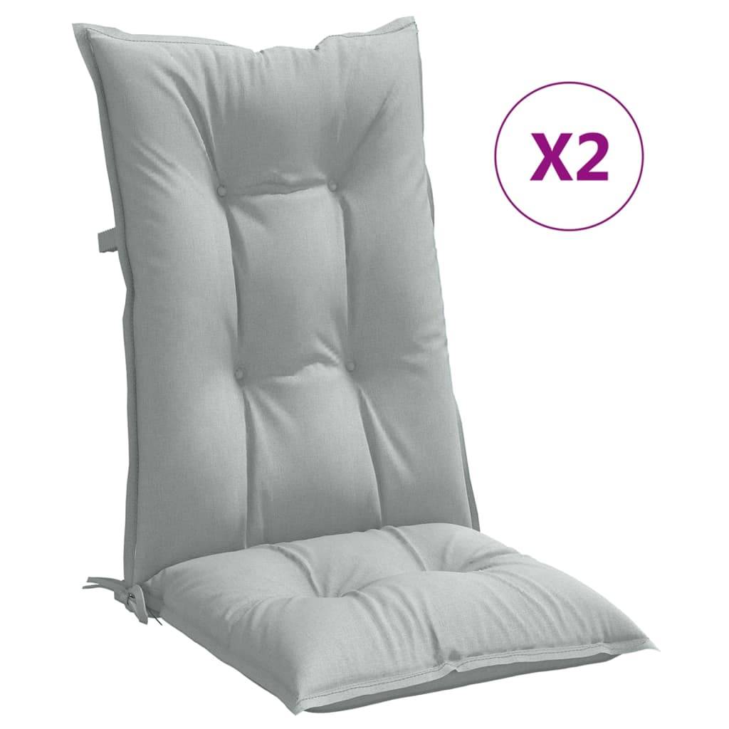 ComfortXL - Lot de 2 Coussins Dossier Haut Polyester Anti-glisse pour Chaise de Jardin Gris Clair Mélangé 120x50cm – ComfortXL Outdoor Living - Image 2
