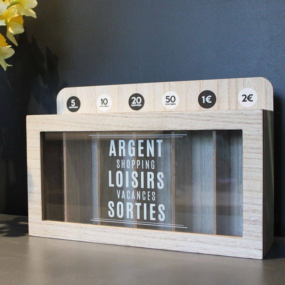 Sil - Tirelire compartimentée Shopping 30x20 cm (Lot de 2) Sil - Imagen 4