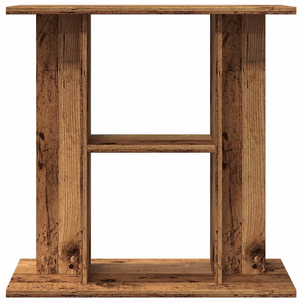 Meuble pour Aquarium Bois d'Ingénierie Rangement 3 Niveaux 60x30x60 cm Bois Ancien - ComfortXL Outdoor Living - Image 4
