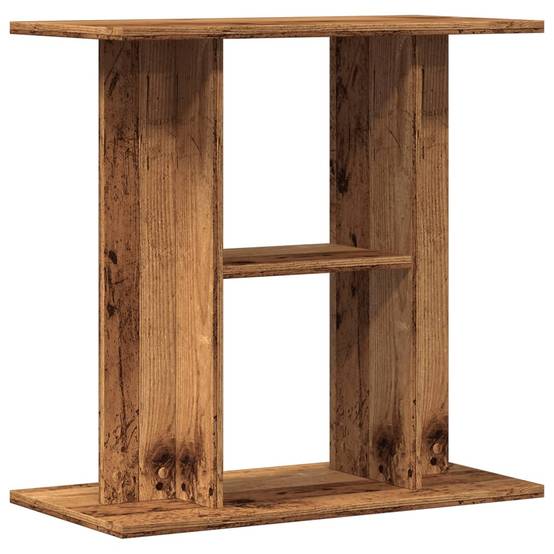 Meuble pour Aquarium Bois d'Ingénierie Rangement 3 Niveaux 60x30x60 cm Bois Ancien - ComfortXL Outdoor Living - Image 2