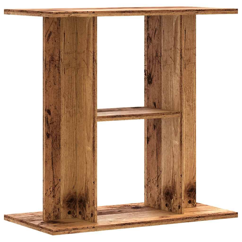 Meuble pour Aquarium Bois d'Ingénierie Rangement 3 Niveaux 60x30x60 cm Bois Ancien - ComfortXL Outdoor Living - Image 6