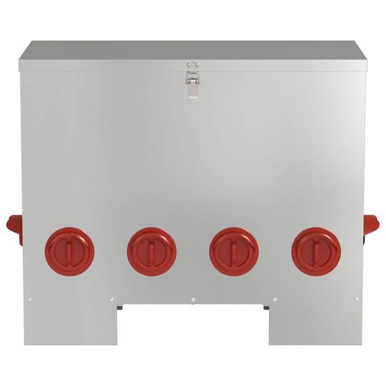 Mangeoire Volaille Galvanisée Anti-Gaspillage 25kg Argent - ComfortXL Outdoor Living - Image 4