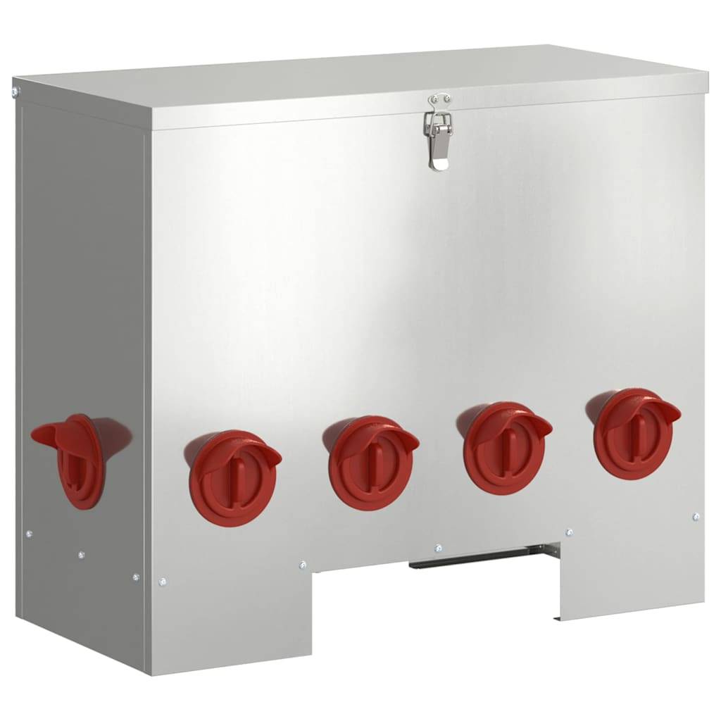 Mangeoire Volaille Galvanisée Anti-Gaspillage 25kg Argent - ComfortXL Outdoor Living - Image 2