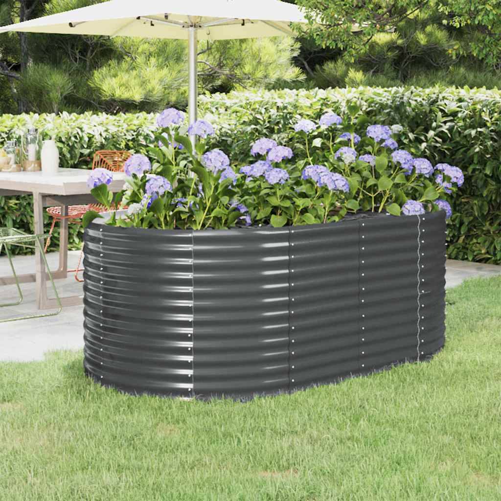 Vidaxl - Lit surélevé de jardin Acier galvanisé Anthracite vidaXL 319061 - Image 1