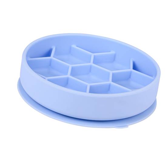 Zolux - Ecuelle anti glouton M ø 16 cm silicone ventouse bleu pour chien - Image 1
